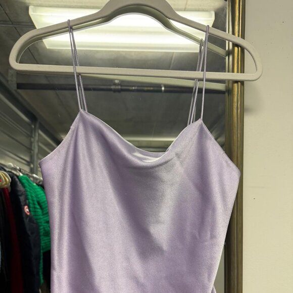 Alice + Olivia Lilac Satin Cowl Neck Cami Top - Picture 1 of 3
